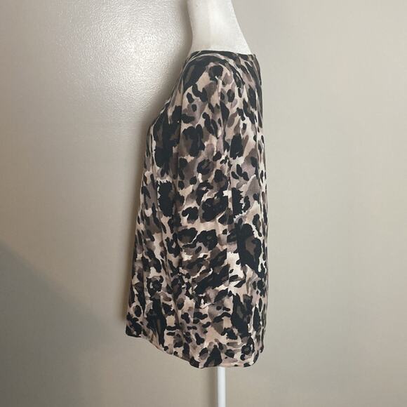 Jones New York Abstract Animal Print Top Sz L - Picture 6 of 10